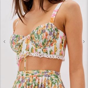 For Love and Lemons Rosalyn Crop Top